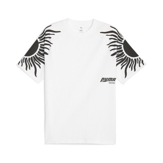 Puma Pleasures X Sun Graphic Crew Neck Short Sleeve T-Shirt Mens White Casual To