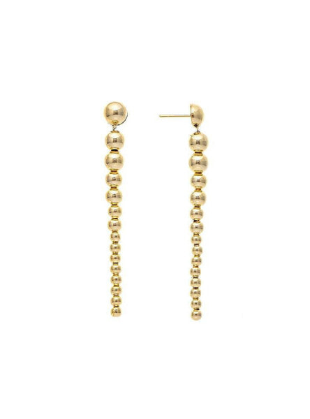 Graduated Polished Bead Drop Earrings