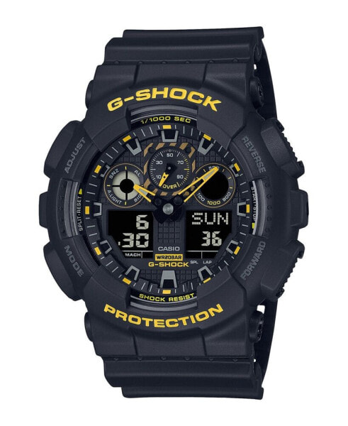 Часы и аксессуары, CASIO, G-Shock мужские аналогово-цифровые черные наручные часы 51.2 мм, GA100CY-1A