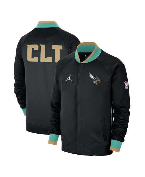 Куртка мужская Jordan чёрная, мятная, Charlotte Hornets 2022/23 City Edition Showtime Thermaflex Full-Zip - верхняя одежда