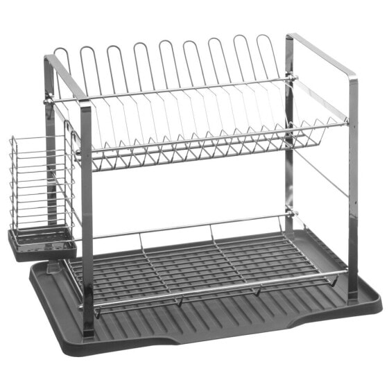 Geschirrabtropfer, 2 Ebenen, Metall, Rot