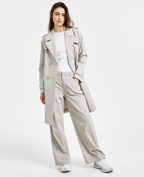 Women's Double-Breasted Belted Trench Coat