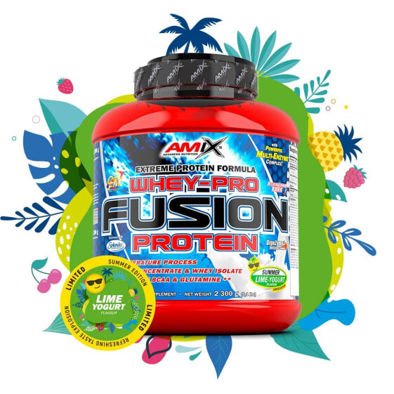 Протеин сывороточный AMIX Fusion 2.3 кг Йогурт с лаймом.