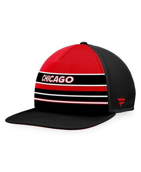 Men's Red, Black Chicago Blackhawks Special Edition 2.0 Trucker Snapback Adjustable Hat