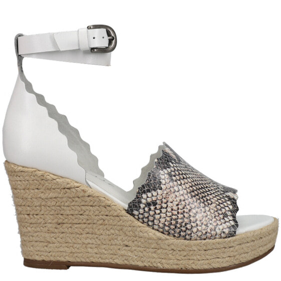 Matisse Roma Snake Espadrille Wedge Womens White Casual Sandals ROMA-WHX