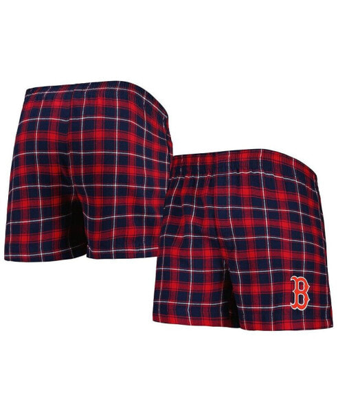 Men's Navy, Red Boston Red Sox Ledger Flannel Boxers