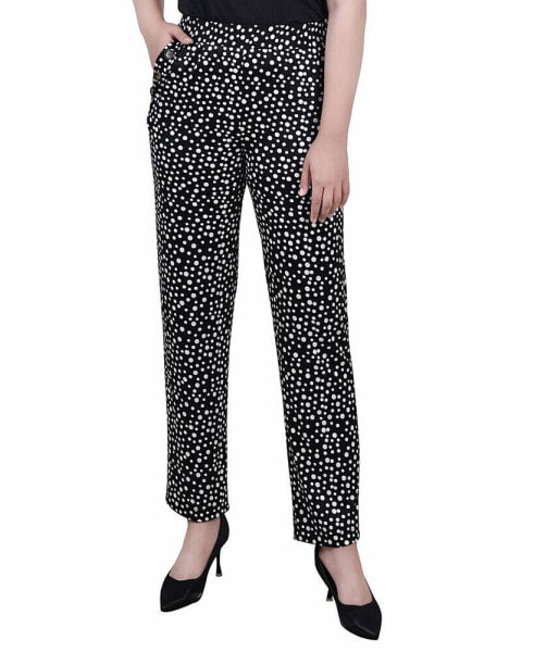 Petite Wide Waist Pull On Pants