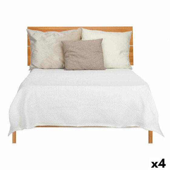 Плед геометрический Gift Decor Bedspread (quilt) 240 x 260 см Белый 4 шт.
