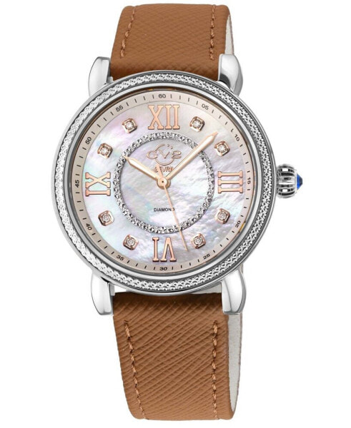 Women's Marsala Swiss Quartz Tan Faux Leather Watch 37mm