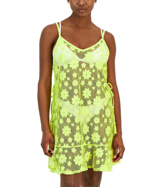 Women's Lace Side-Tie Dress Cover-Up, Created for Macy's
