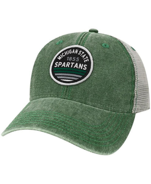 Тракерская кепка Legacy Athletic для мужчин Michigan State Spartans в зеленом цвете "Закат"