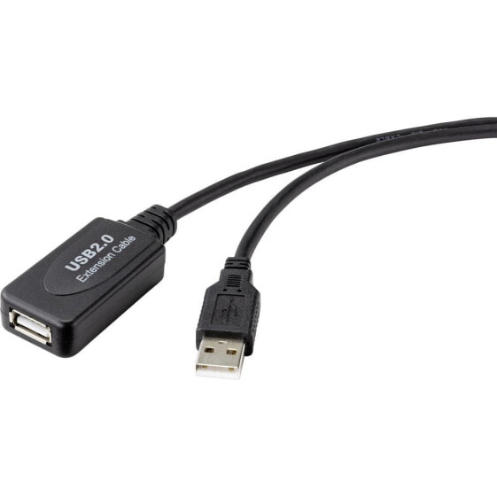 Renkforce RF-4535052 - 5 m - USB A - USB A - USB 2.0 - 480 Mbit/s - Black