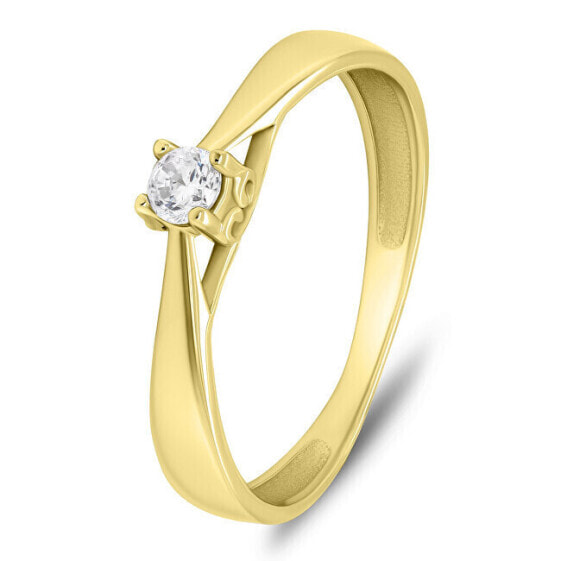Timeless engagement ring made of yellow gold GR114YAU