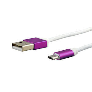 E&P CCS 549 - 1 m - Micro-USB B - USB A - USB 2.0 - Male/Male - White