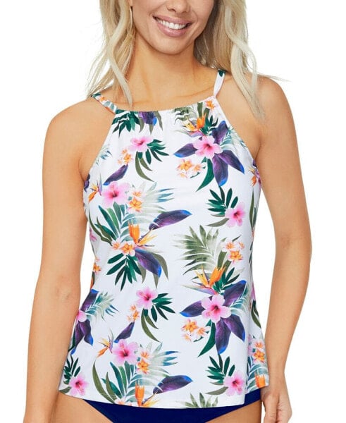 Women's Cali Tropical-Print Tankini Top, Created for Macy's