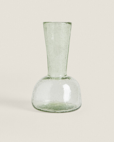 Bubble-effect glass vase