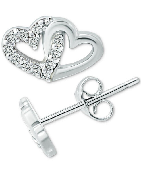 Cubic Zirconia Intertwined Hearts Stud Earrings, Created for Macy's