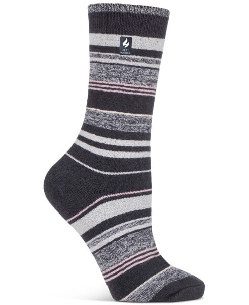 Women's Ultra Lite Heather Stripe Crew Socks