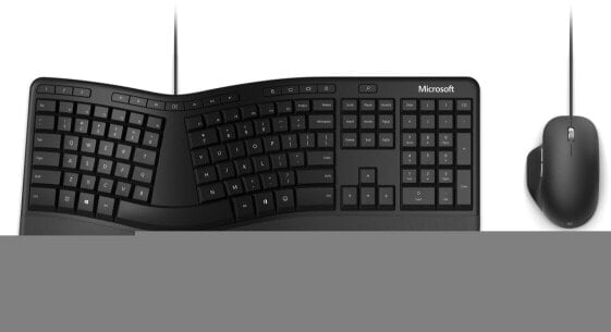 Microsoft Ergonomic Desktop - Full-size (100%) - USB - QWERTZ - Black - Mouse included