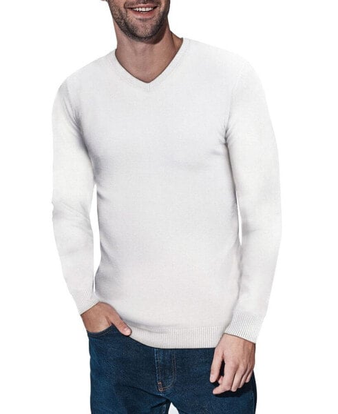 Men's Basic V-Neck Pullover Midweight Sweater