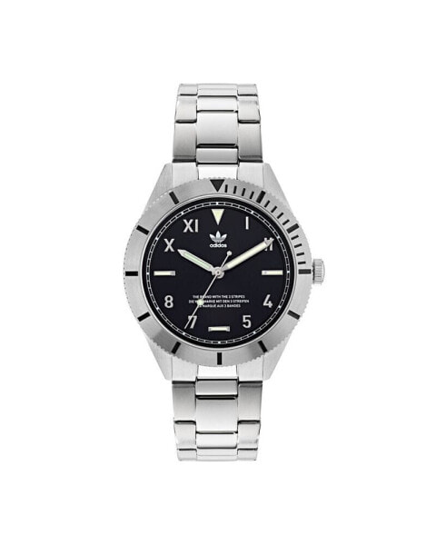 Unisex Three Hand Edition Three Silver-Tone Stainless Steel Bracelet Watch 41mm