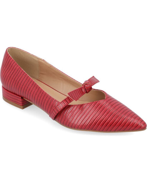 Women's Cait Bow Mary Jane Pointed Toe Flats