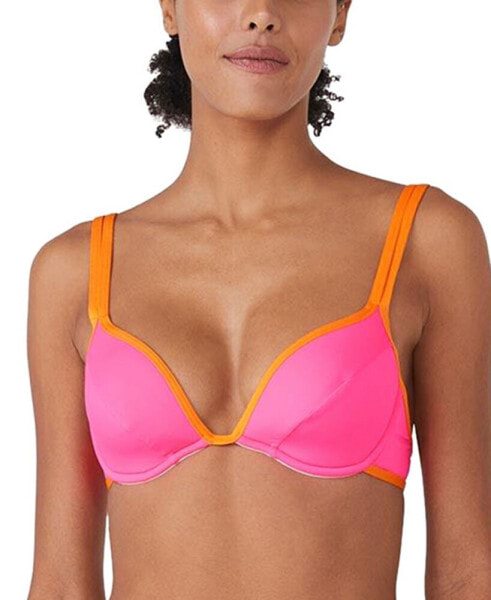 Women's U-Wire Contrast-Trim Bikini Top