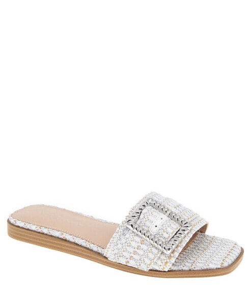 Women's Mollie Buckled Slide Flat Sandals