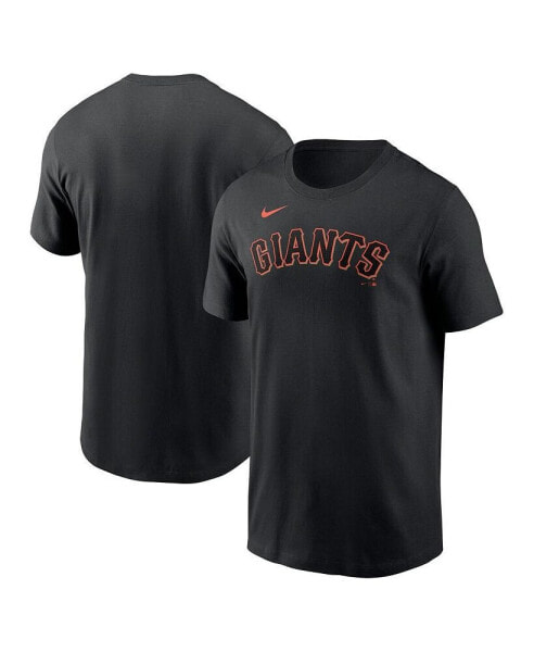 Men's Black San Francisco Giants Fuse Wordmark T-shirt