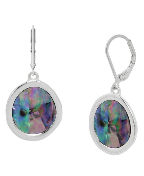 Abalone Round Drop Earrings