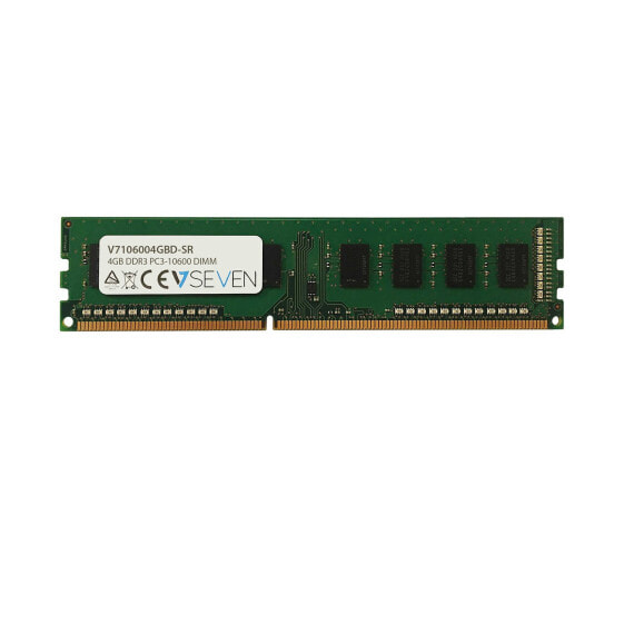 V7 4GB DDR3 PC3-10600 1333MHZ DIMM Desktop Memory Module - V7106004GBD-SR - 4 GB - 1 x 4 GB - DDR3 - 1333 MHz - 240-pin DIMM