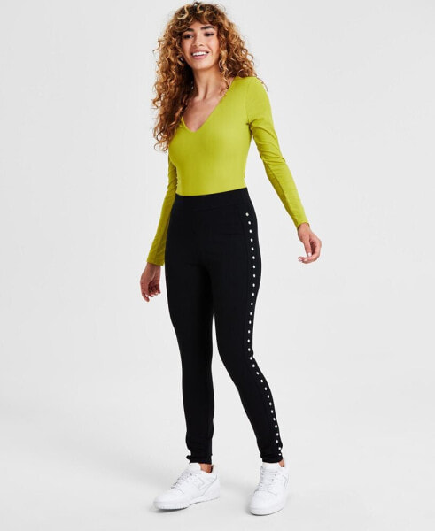 Women's Side-Studded Leggings, Created for Macy's