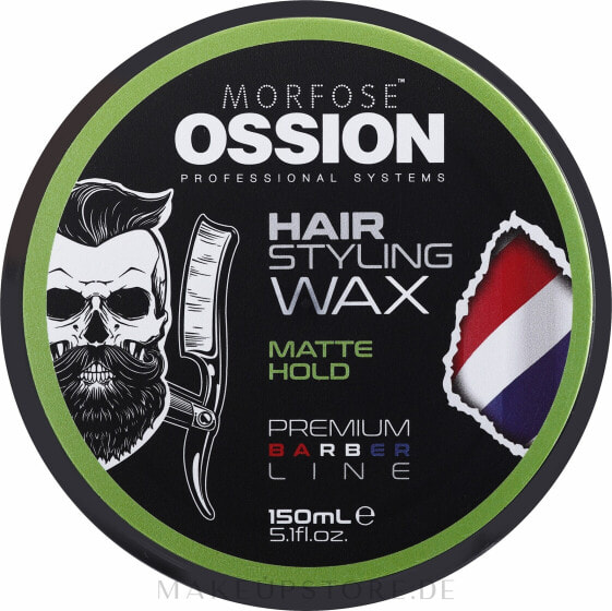 Mattierendes Haarwachs - Morfose Ossion Matte Hold Hair Styling Wax 150 ml