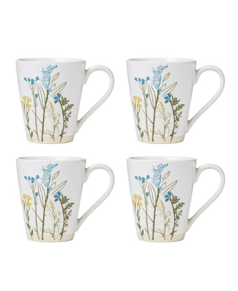 Wildflowers Mugs, Set of 4