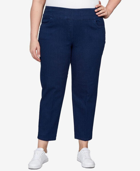 Plus Size Super Stretch Mid-Rise Short Length Pant