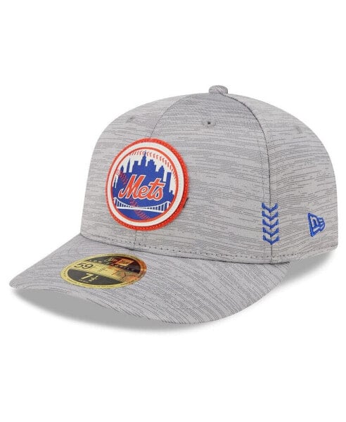 Men's Gray New York Mets 2024 Clubhouse Low Profile 59FIFTY Fitted Hat