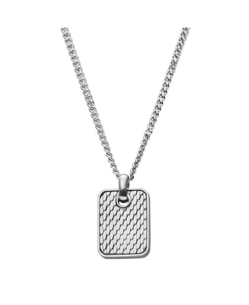 Men's Torben Silver Stainless Steel Pendant Necklace