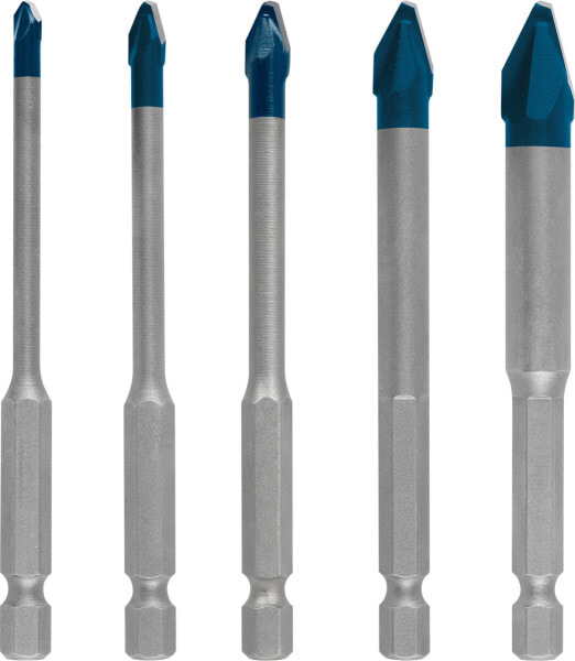 Bosch EXPERT HEX-9 HardCeramic Bohrer-Set, 4/5/6/8/10 mm, 5 Stück