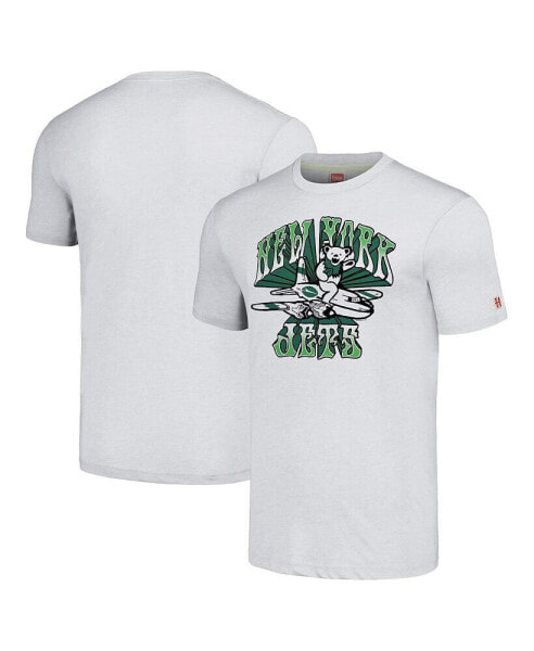 Men's & Women's White New York Jets Grateful Dead T-Shirt