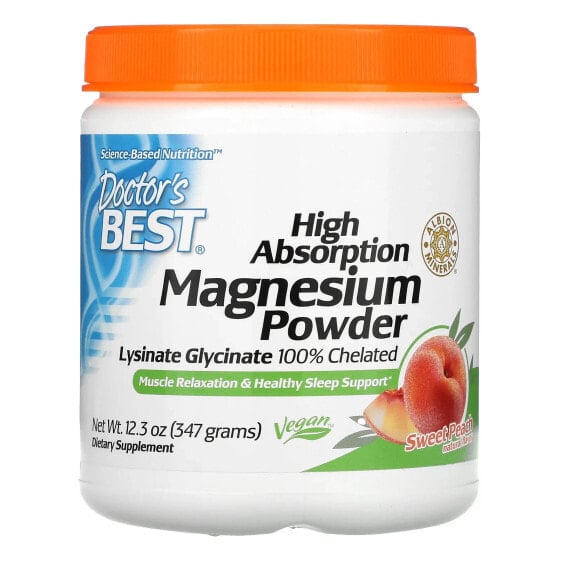 High Absorption Magnesium Powder, Sweet Peach, 12.3 oz (347 g)