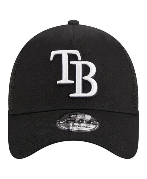 Men's Black Tampa Bay Rays A-Frame 9FORTY Trucker Adjustable Hat