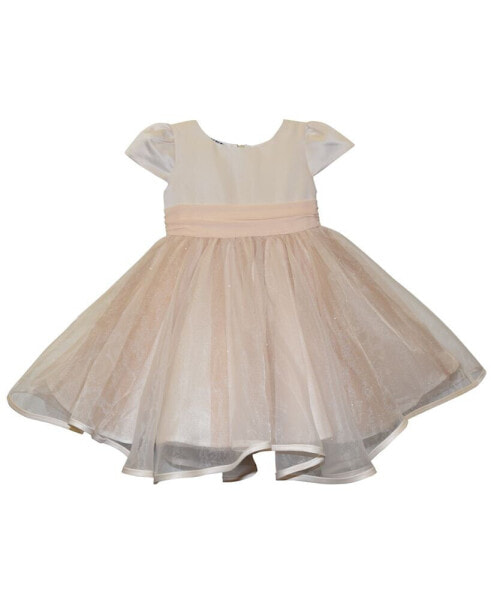 Baby Girls Fit-and-Flare Satin and Tulle Dress