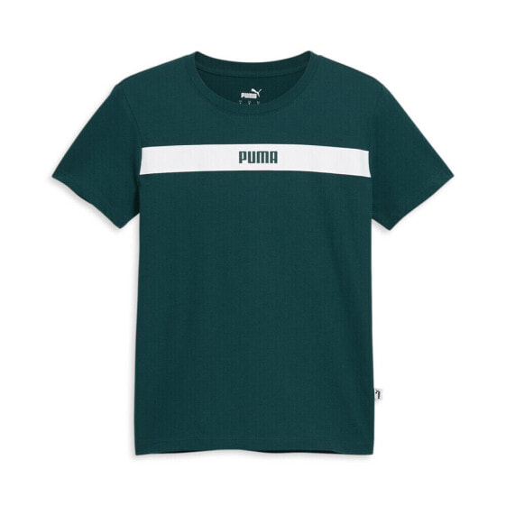 Puma Upfront Line Crew Neck Short Sleeve T-Shirt Womens Green Casual Tops 679165