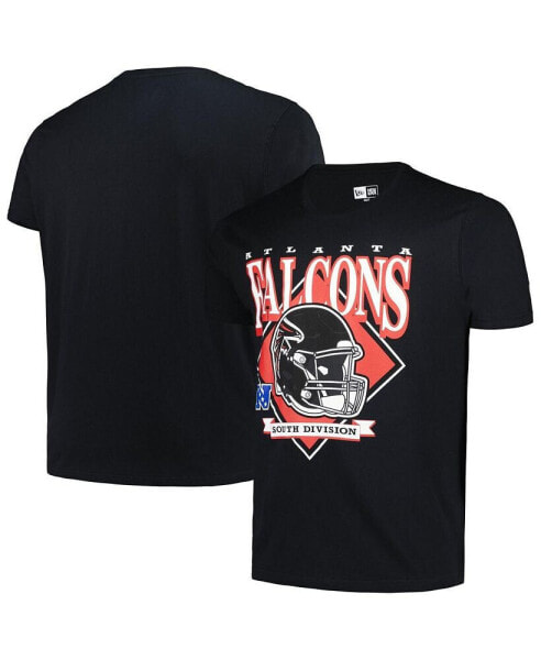 Men's Black Atlanta Falcons Big Tall Helmet T-Shirt