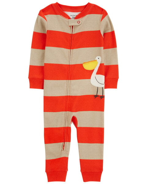Toddler 1-Piece Pelican 100% Snug Fit Cotton Footless Pajamas 5T