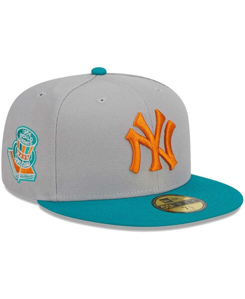 Men's Gray, Teal New York Yankees 59FIFTY Fitted Hat