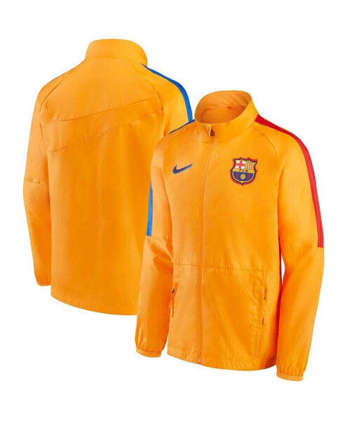 Big Boys Orange Barcelona Academy All-Weather Raglan Full-Zip Jacket