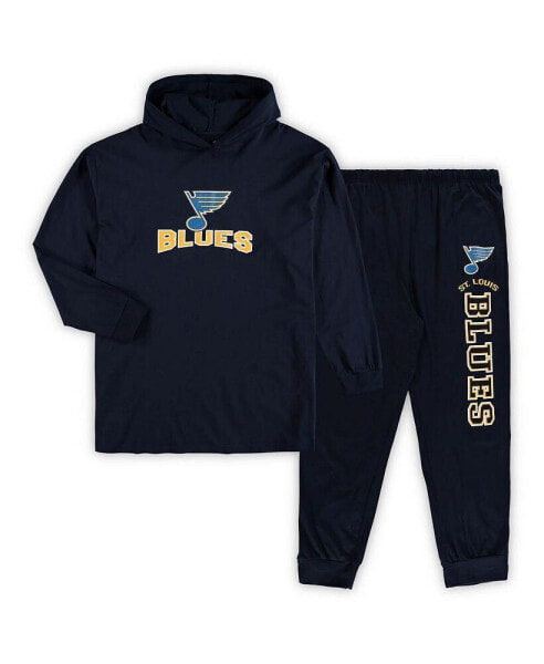 Пижама Concepts Sport для мужчин, темно-синяя, с капюшоном, больших размеровос и брюки.