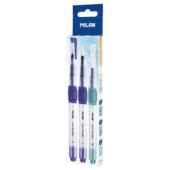 MILAN Box 3 Waterbrush With Refillable Deposit