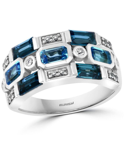 EFFY® Blue & White Topaz Statement Ring (2-3/4 ct. t.w.) in Sterling Silver